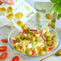 Pitted Green Olives With Basil & Garlic - 10 Snack Packs (1.1 OZ/Pouch)