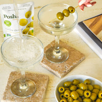 Poshi Green Pitted Olives Snack Pack On-The-Go | Original Flavor - 10 Pack (1.1 OZ/Pouch)