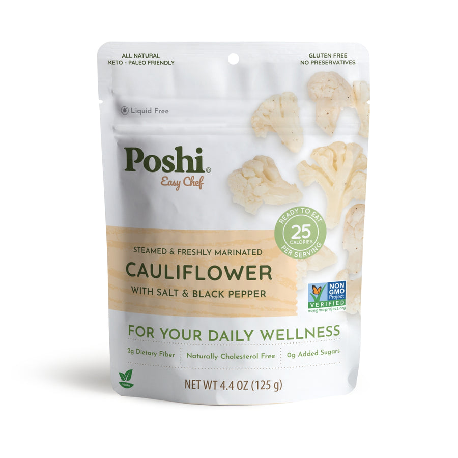 Cauliflower With Salt & Black Pepper | Easy Chef - 10 Pack (4.4oz/Pouch)